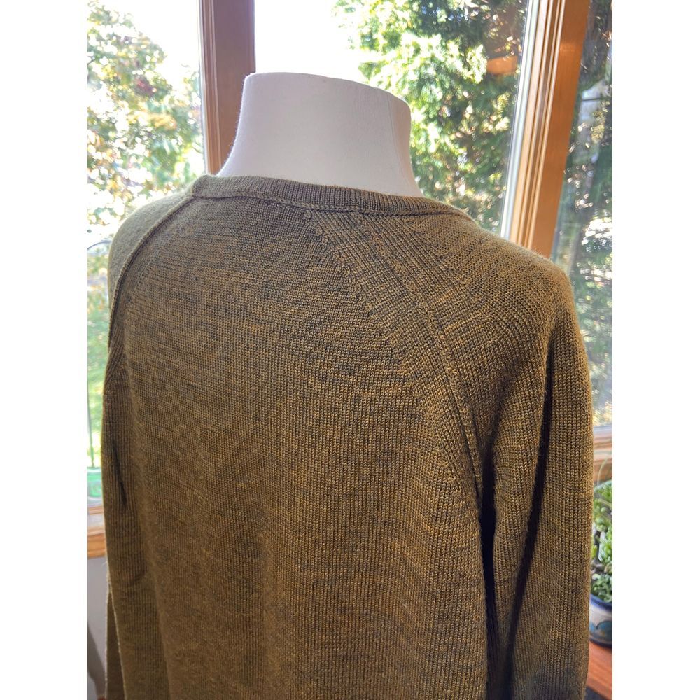Eileen Fisher Medium Side Tie Tunic Olive Green Mustard Loose Flowy Sweater - Picture 6 of 9